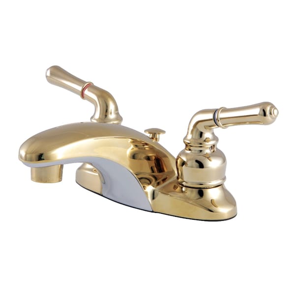 KB622B 4" Centerset Bathroom Faucet, Polished Brass